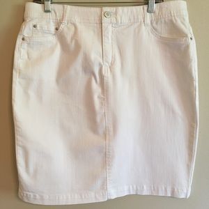 Charter Club White Denim Skirt